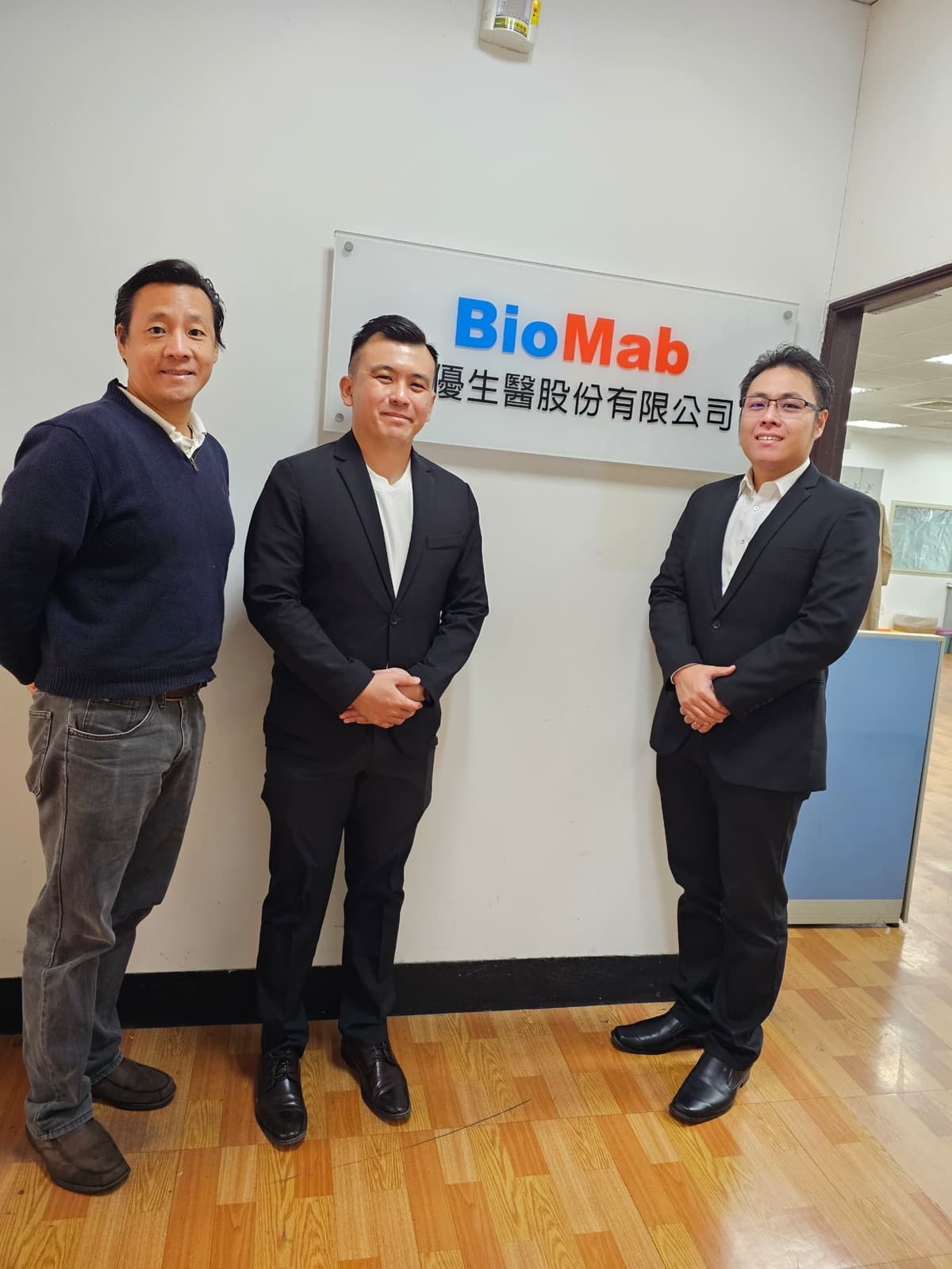 At the BioMab office in Taiwan