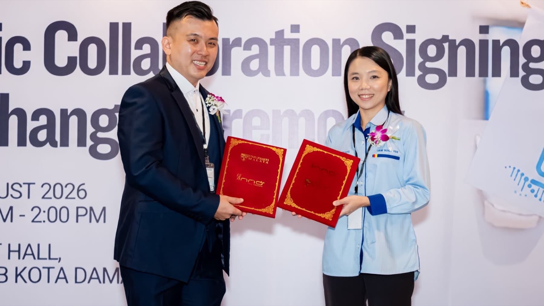 Exchanging an MoU at the August 2026 ceremony